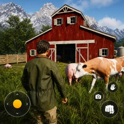 Ícone de Jogo de Fazenda 3D